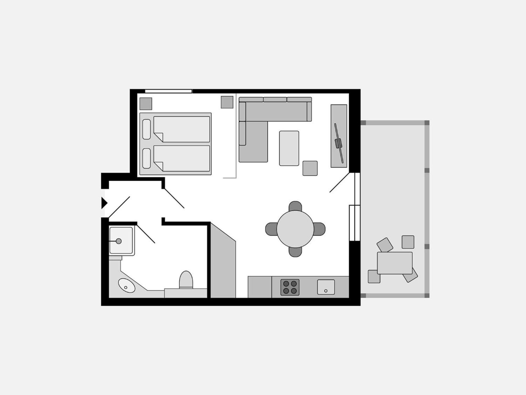 Duenenpark Binz - Komfortplus 1-Raum-Ferienwohnung Mit Balkon Im Dachgeschoss 095 Экстерьер фото